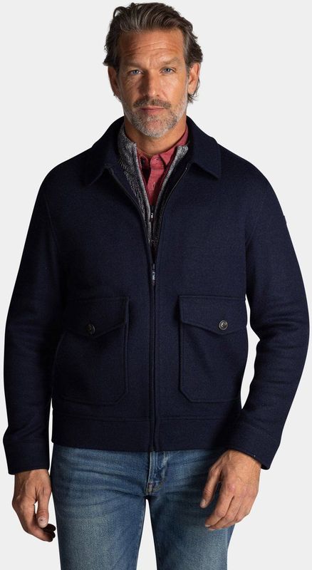 NZA - Blauwe wollen jas