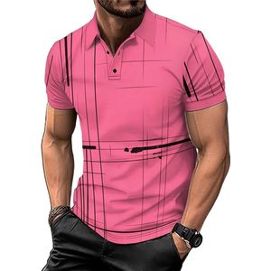 Aansluitend Polo shirt Heren Roze - Design - Mannen - Knoopjes - Mode - Zomer