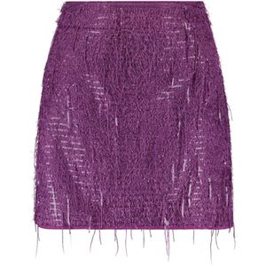 HARPER & YVE korte rok met pailletten paars
