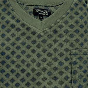 Outfitter heren pyjama - fleece - maat M - Wafel - army