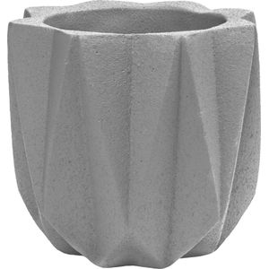 QUVIO Bloempot cement - bloempot - bloempotten - bloempotten voor binnen - bloempotten voor buiten - Pot - Bloem potten - Plantenpotten - 15 x 15 x 14 cm - Lichtgrijs