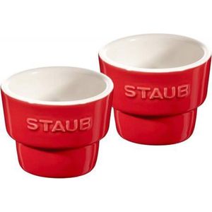 Staub Eierdopjes - kers - set van 2 stuks