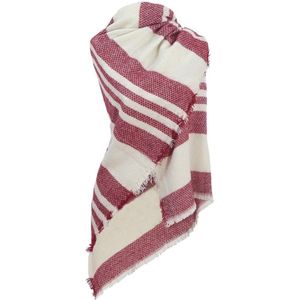 Rood Witte Sjaal Janet - Omslagdoek - Wintersjaals - Rood - Wit