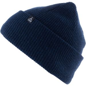 Altidude HERMIT Navy Unisex, klassieke geribde gebreide muts, normale pasvorm, manchetten, dubbele laag, Buitenkant: 80% scheerwol (lamswol) / 20% polyamide // Voering: 100% scheerwol (merino)