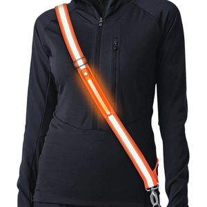 Waterdicht hardloopvest met hoge zichtbaarheid - Verstelbare USB oplaadbare LED reflecterende vest