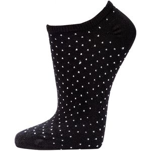 Dames sneakersokken 39-42 | 6 paar | voordeelbundel | pakketkorting | thema strepen en stippen in zwart en wit