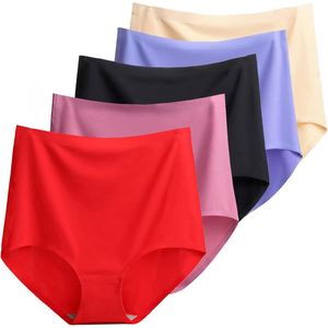 Allecto Plus - Set van 5 Ademende Damesslips met Hoge Taille van Ijszijde -XL