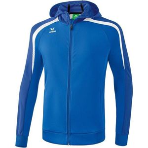 Erima Liga 2.0 Trainingsjack Met Capuchon Kinderen - New Royal / True Blue / Wit | Maat: 128