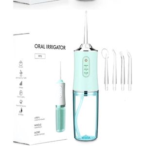 Draagbare Waterflosser - Groen - 220 ml - Elektrisch Tand Reinigingsapparaat - 3 standen - Waterdicht - USB Oplaadbaar