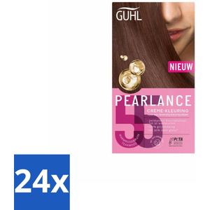 Guhl - Crème-kleuring - No. 55 Warmroodbruin Intensief - Haarverf - Voordeelverpakking - 24 stuks
