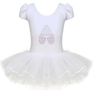 Balletpakje Sarah - wit - maat 116/122