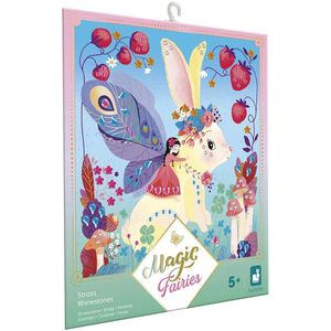 Janod Magic Fairies - Creatief pakket - Strass Magic Fairies - 3 Afbeeldingen Om Te Versieren Met Strass - Creatieve Vrijetijdsbesteding Rond Het Thema Feeën - Geschikt Vanaf 5 Jaar