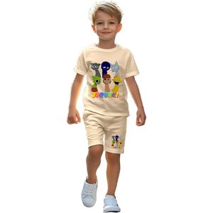 Zomer Kledingset Jongens - Wit - Korte Broek en Shirt - Kinderen - Jongen