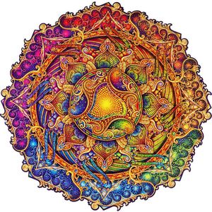 UNIDRAGON Houten Puzzel Voor Volwassenen Mandala - Onuitputtelijke Overvloed - 350 Stukjes