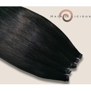 Genius Weft | Europees Haar | #1B, Lengte-35cm/14"", Gewicht-20 gram