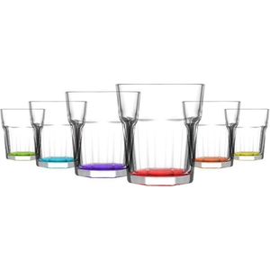 LAV Coral Aras Drinkglas - Gekleurd - 305 ml - 6 stuks - Waterglazen