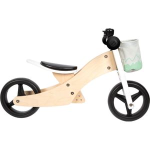 Small Foot - Houten Training Driewieler/Loopfiets 2in1 Saliegroen