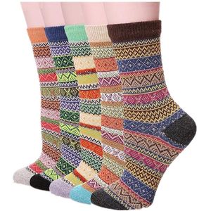 Huissokken - Wintersokken - 5 Paar - Thuissokken - Huissokken Dames en Heren - Verwarmde sokken - Fleece Sokken - Dikke Sokken - Slofsokken - Warme Sokken - Bedsokken - Gevoerde Sokken - Winter Sokken - Cadeautip - KerstGroen punt, eenmaat