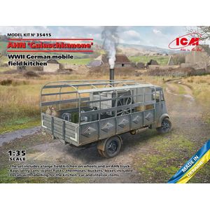 1:35 ICM 35415 WWII German mobile field kitchen AHN - Gulaschkanone Plastic Modelbouwpakket