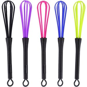 Nieuwe titel: Plastic Salon Kappers Kapper Haarkleur Dye Cream Garde Keuken Ballon Mixer Tool 5PCS