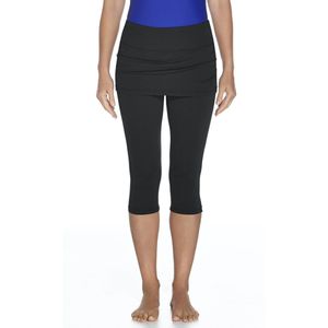 Coolibar UV capri legging met rokje Dames - Zwart - Maat 46