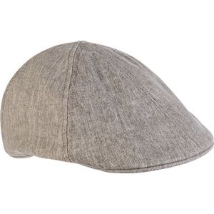 camel active Flat cap van linnenmix - Maat menswear-XL - Grijs