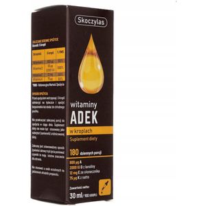 Vitamine ADEK - Voedingssupplement - Druppels - 30 ml - Donkerbruin