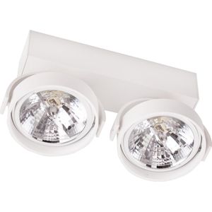 Modern Tweevoudig Opbouwarmatuur Wit - 2x G52 Max 50W - Incl. Trafo en afdekplaat; excl. lichtbronnen