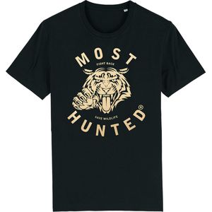 Most Hunted Tijger Claw - Unisex T-shirt - Zwart-Goud - Maat 4XL