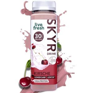 LiveFresh Skyr Protein Drink – Kirsche – 30g proteïne per fles – 24x250ml