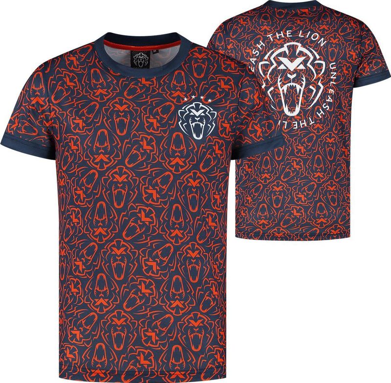 Orange Lion - Sportshirt - Navy - Unleash The Lion