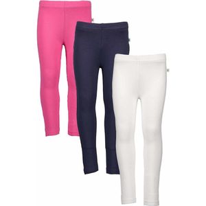 Blue Seven 3 pack BIO BASIC zomer Legging Roze, Blauw, Wit - Maat 104