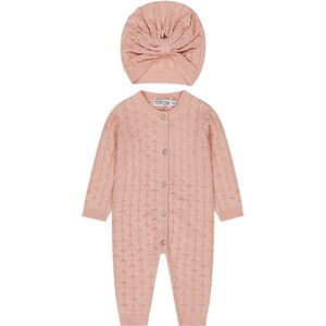 Dirkje meisjes boxpak + mutsje Blushed pink - grow