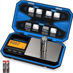 Weegschaal - Personenweegschaal 200 g/001 g digitale gramweegschaal mini sieraden weegschalen - digitaal gewicht gram met Cal-gewichten - voedsel sieraden munten geneeskunde koffie