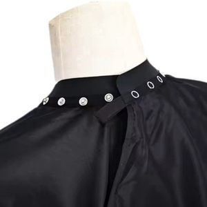 Kapperscape - Kapsalon cape - Knipcape - Waterdichte kapperscape - Anti-aanbakcape - Geschikt voor het stylen, knippen en kleuren van haar - 140×160 cm - Zwart