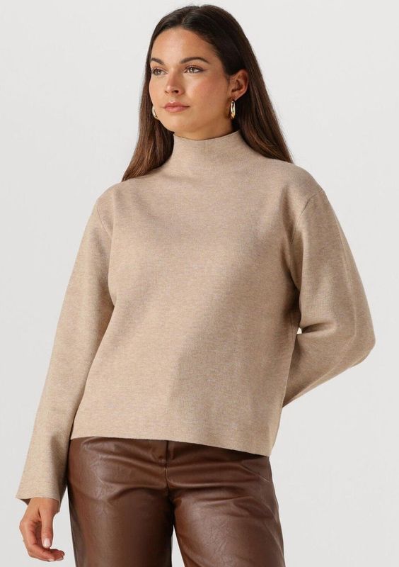 Minus - Lupi High Neck Pullover - Beige - Dames