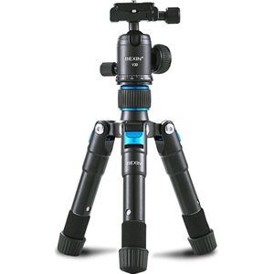 Momentum® - Tripod Camerastatief - Draagbaar - Met Mount - Verstelbaar - Premium Design - Multi-angle Shooting - 27cm - Zwart