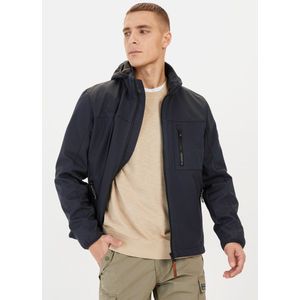 camel active Softshelljack gemaakt van gerecycled polyester - Maat menswear-66 - Donker blauw