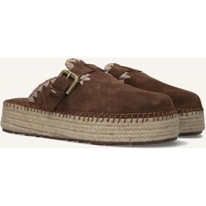 Mou - Jute Clog Plain Sue - Instappers - Bruin