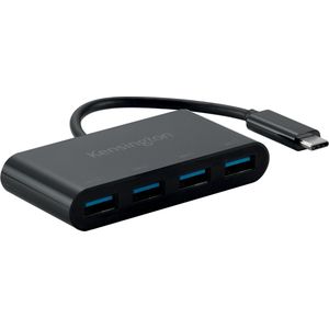Kensington USB-C® hub - 10Gbps 4-Port Hub - Geschikt voor Windows/ Macbook/ Chrome/ Universeel