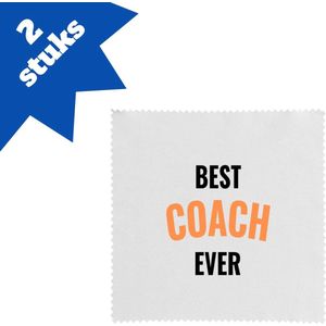 Akyol - best coach ever brillendoekjes - Coach - de beste coach - sport - verjaardagscadeau - verjaardag - cadeau - cadeautje voor coach - coach artikelen - kado - geschenk - gift - 17,8 bij 17,8 cm - 2 stuks