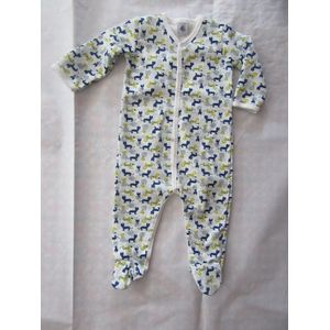 pyjama petit  bateau , wol katoen , met leeuwtje , blauw  18 maand 81