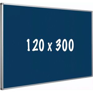 Prikbord kurk PRO - Aluminium frame - Eenvoudige montage - Punaises - Blauw - Prikborden - 120x300cm