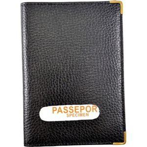 Paspoorthoes - Zwart Leren - Paspoorthouder - Reis Passport Cover Unisex