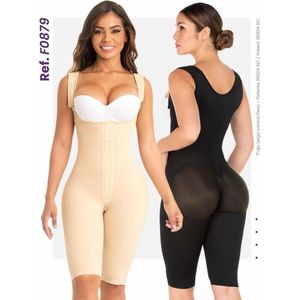 M&D origineel FAJAS COLOMBIANAS - COLOMBIAANSE SHAPEWEAR - Damesmode - Lingerie - Maatverkleining - Postpartum - Postoperatief/ Lange controlerende korset - 2 niveaus haken - HOGE COMPRESSIE - ZWART - Maat 2XL - R F0879