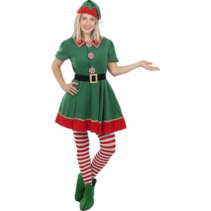 FUNIDELIA Elfen kostuum voor vrouwen - Elfenpak - Kerstelf Kostuum - Maat: S - Groen