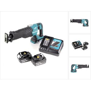 Makita DJR 360 RG Accu Reciprozaag 36V ( 2x18V ) Borstelloze Reciprozaag + 2x 6,0 Ah Accu + Lader