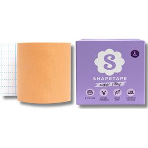 Shapetape Boob tape - Huidskleur - 5 meter lang - 5CM Breed - Boobtape - BH Tape - Tape voor borsten - Body tape - Booblift tape - Fashion tape - Beige - Plak BH