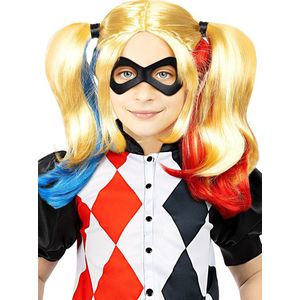 FUNIDELIA Harley Quinn pruik voor meisjes Superhelden - Geel