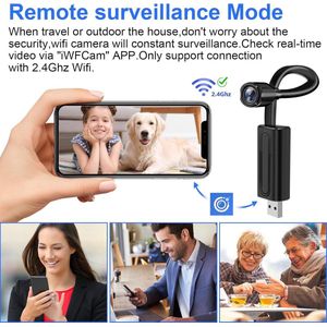 Mrs. Jones Stealth-X Spy Camera USB WiFi Mini-bewakingscamera HD Kleine Camera Bewegingsdetectie Thuis Kantoor USB-aansluiting Batterij niet Inbegrepen .